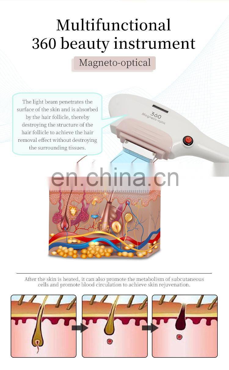 OPT 360 magneto-optical SHR fast hair removal machine Picosecond laser eyebrow washing IPL rejuvenation Beauty equipment