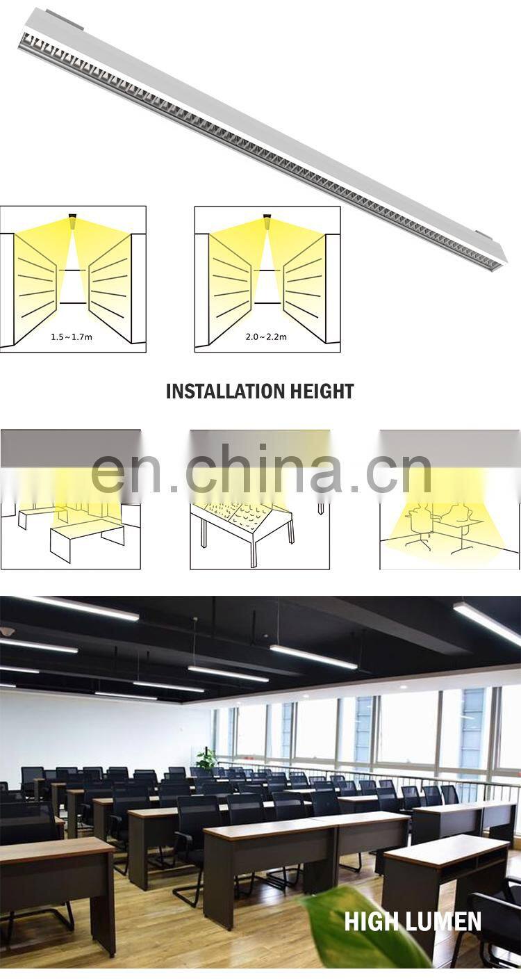 Modern High Lumen Office Airport Aluminum Smd 4000k 60w Led Linear Light