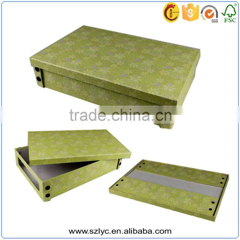 multipurpose Foldable cardboard storage box with metal corner