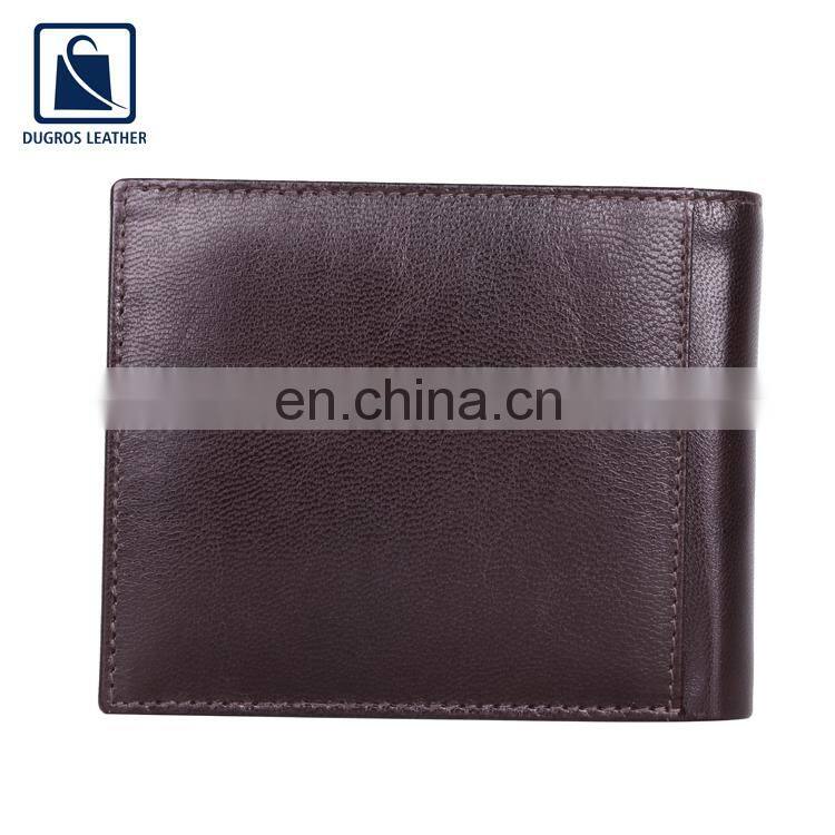 Anthracite Fittings Fashion Style Hot Selling Genuine Leather Women Wallet for Men