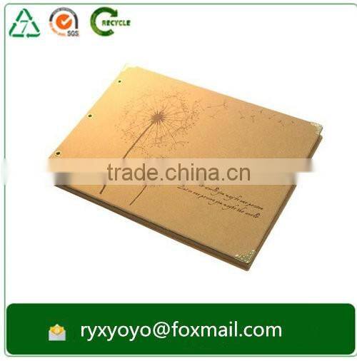 loose-leaf paper cardboard DIY baby growth photo book binder with CMYK printing