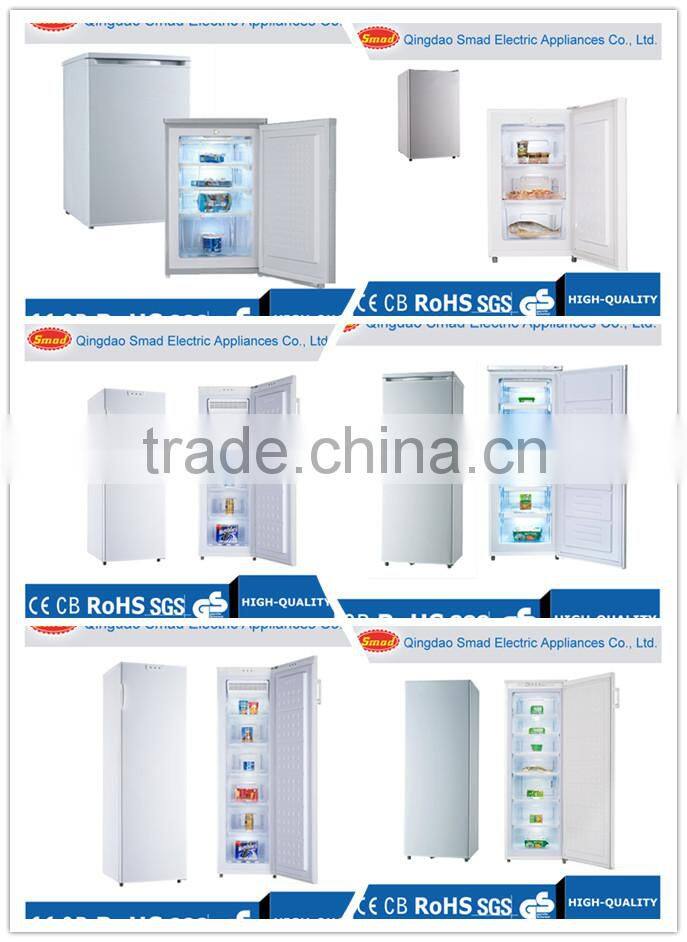 120-1000L single or double glass door freezer with hinged solid lid