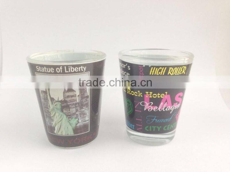 CE/EU/FDA/SGS high quality printed shot glass,tequila shot glass,hanging shot glass