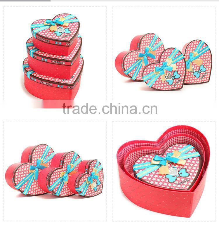 heart shape gift paper box set