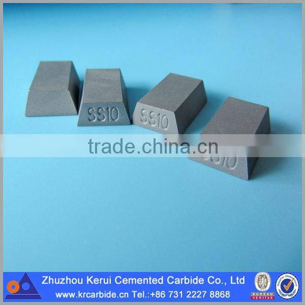 Customized carbide bits/carbide plate welded onto the saw blade for limestone cutting