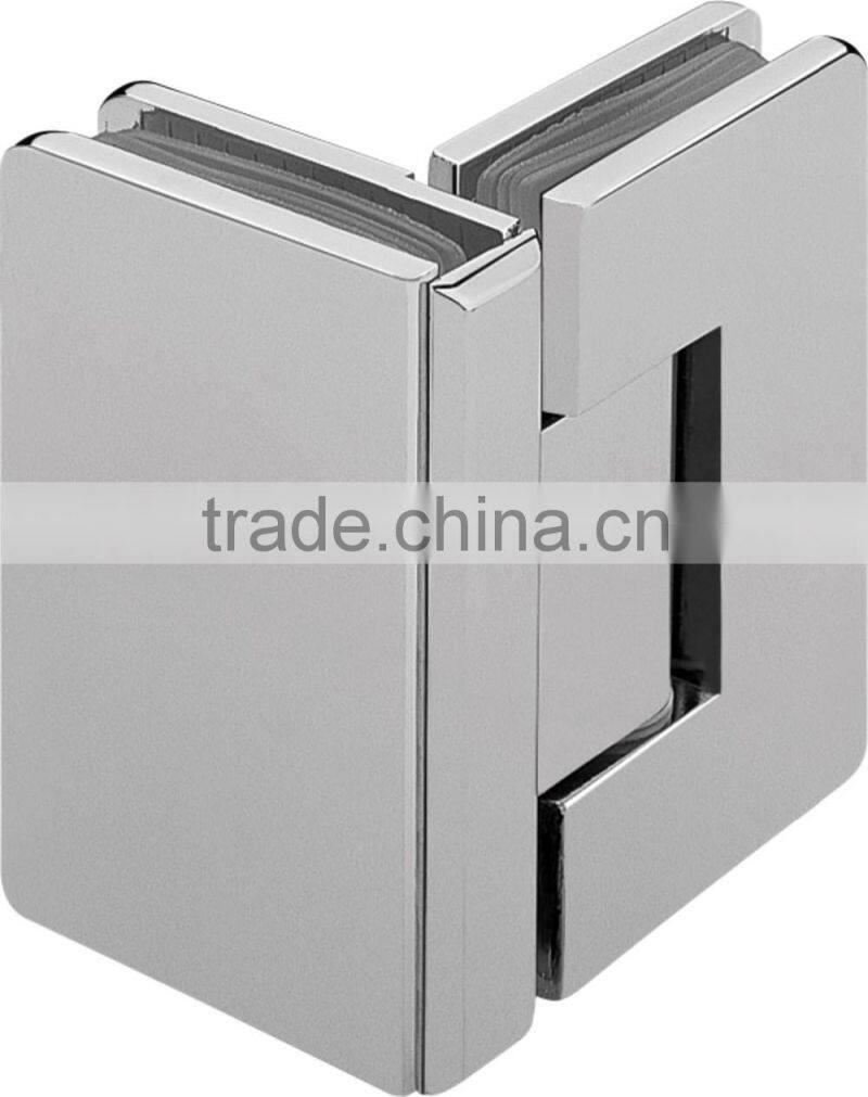 China gaoyao good quality glass hardware accessories 90 degree glass shower door hinges