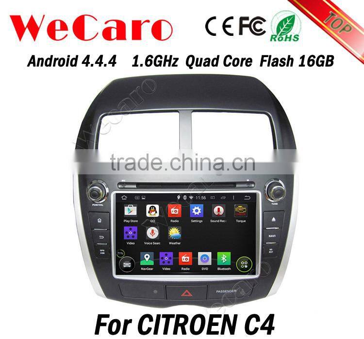 Newest Android 4.4.4 in dash car dvd player for citroen c4 car dvd gps navigation system