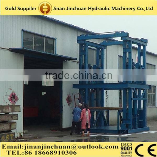 scissor hydraulic lift/stationary guide rail lift platform made in china