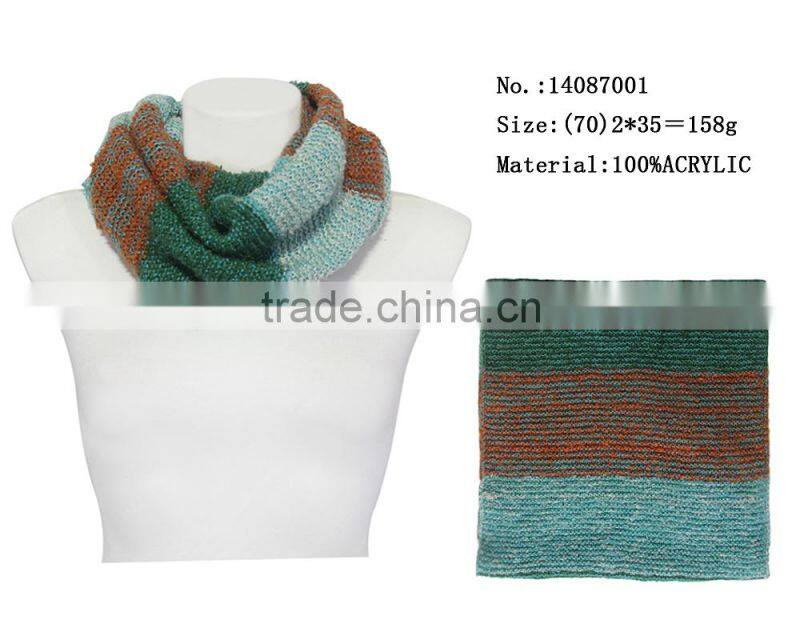 winter cooling scarf fashion acrylic knited round scarfs mens infinity loops