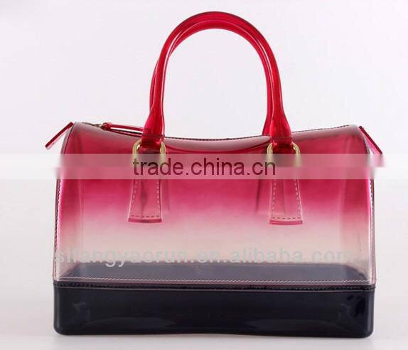 Latest fashion women handbag/hot sale transparent bag design