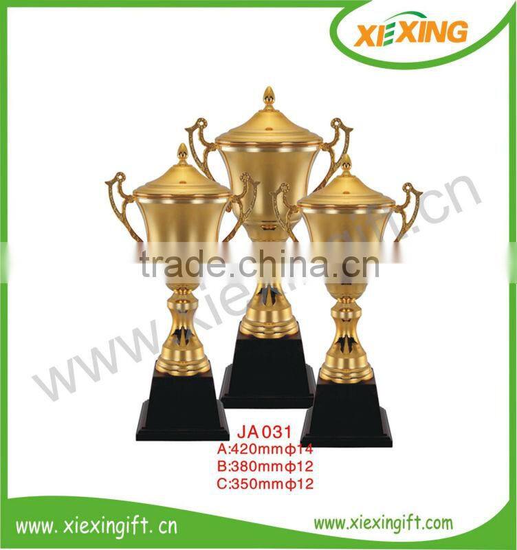 2014 custom high-end metal gold soccer ball trophy