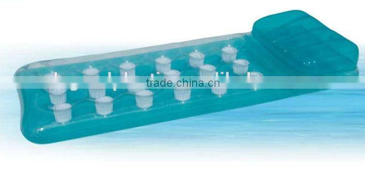 18 pocket lounge , inflatable air water lounge with pillow