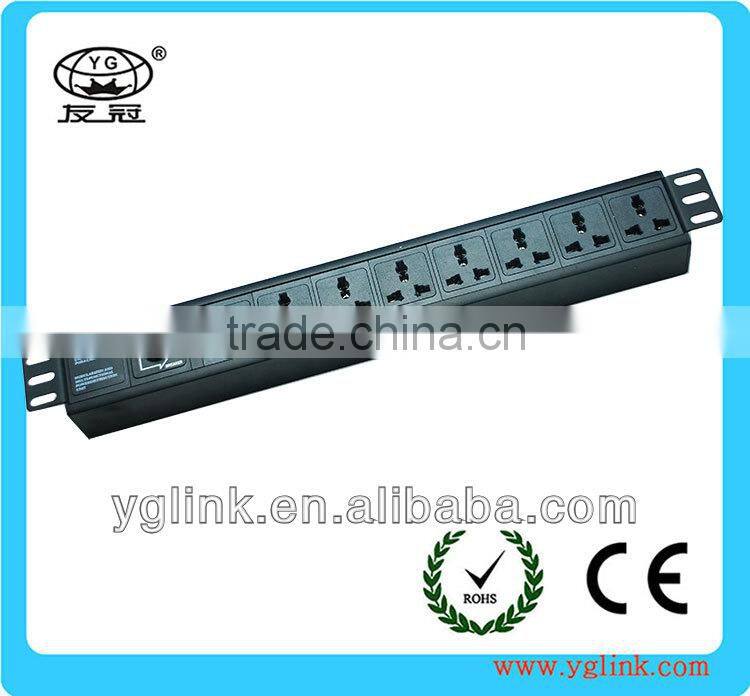 10A 'Universal type cabinet PDU with overload protector