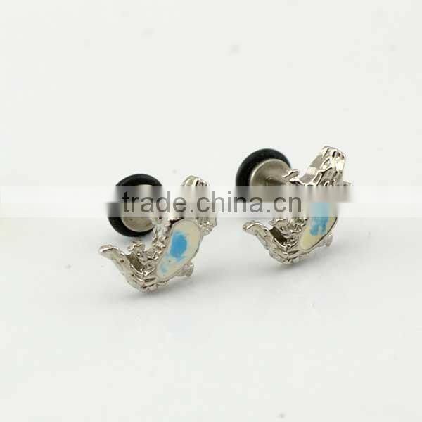 2016 new cheap wholesale stainless steel stud earrings for boys