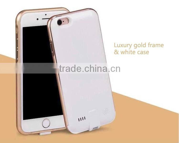 Rose gold color,no chin,high-grade,high quality battery case for iphone 6/6s
