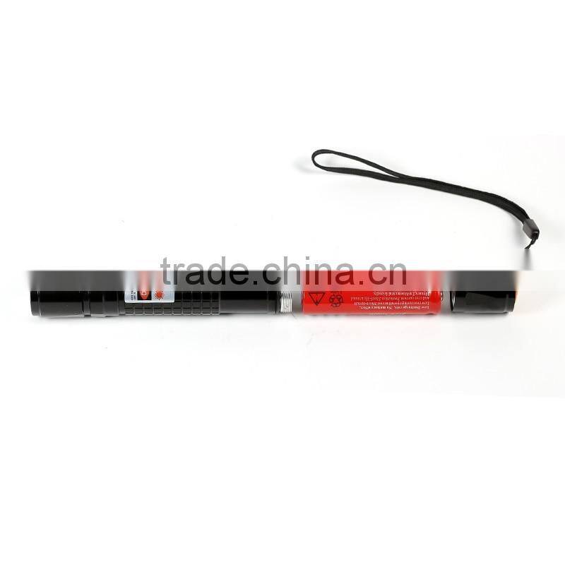 Wholesale red laser pointer 50mw black silver housing