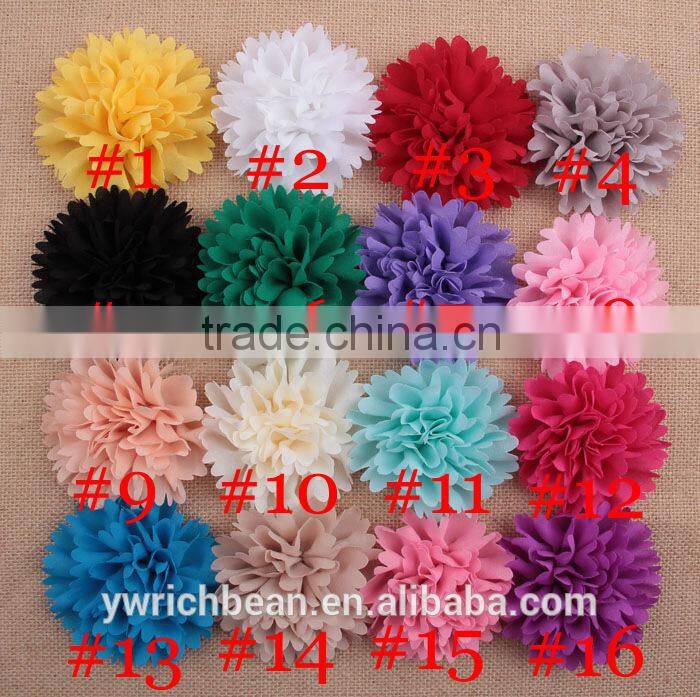 Many colors kids shabby chic hair flower !cute girl large hair flower clips ! CB-3275