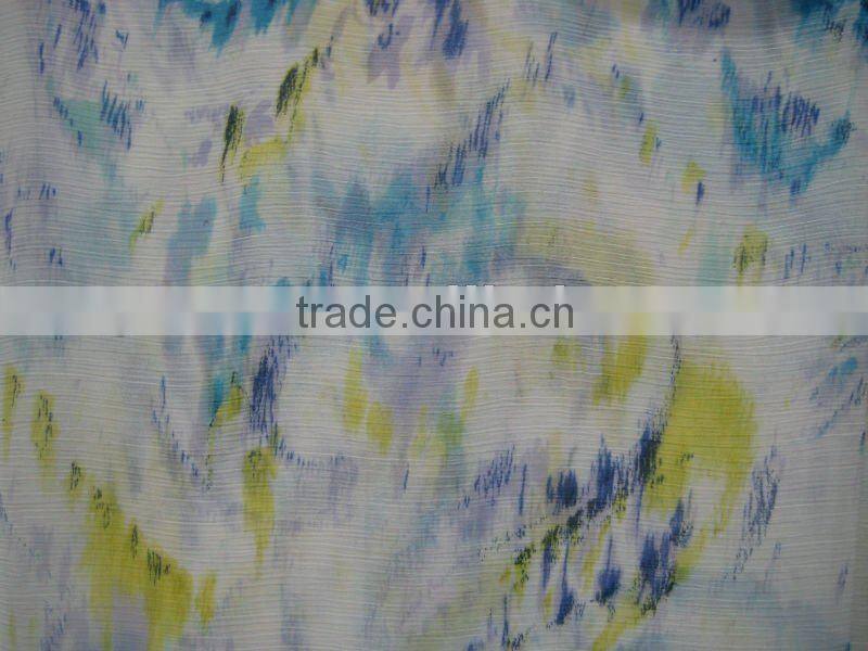 chiffon star print polyester fabric
