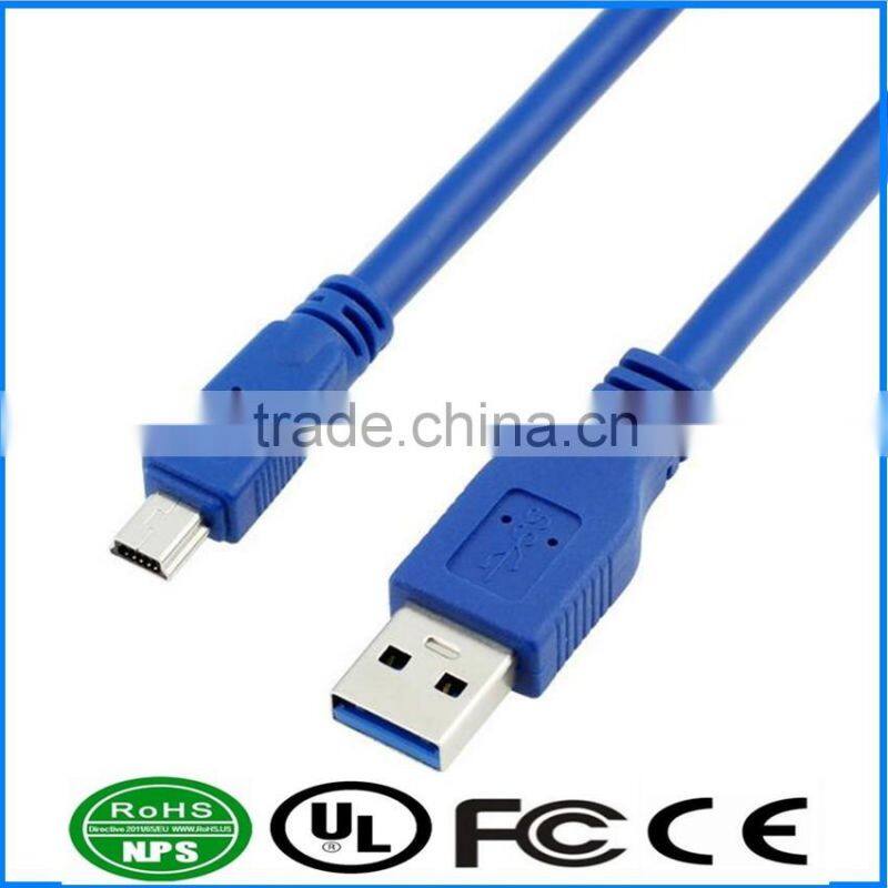 USB3.0 Connecting Cable AM-MiniB 10P Cable Superspeed Datawire for Camera MP3 MP4 Datacable