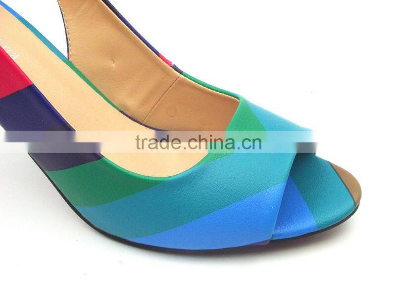 new arrival thin high heel rainbown women sandals