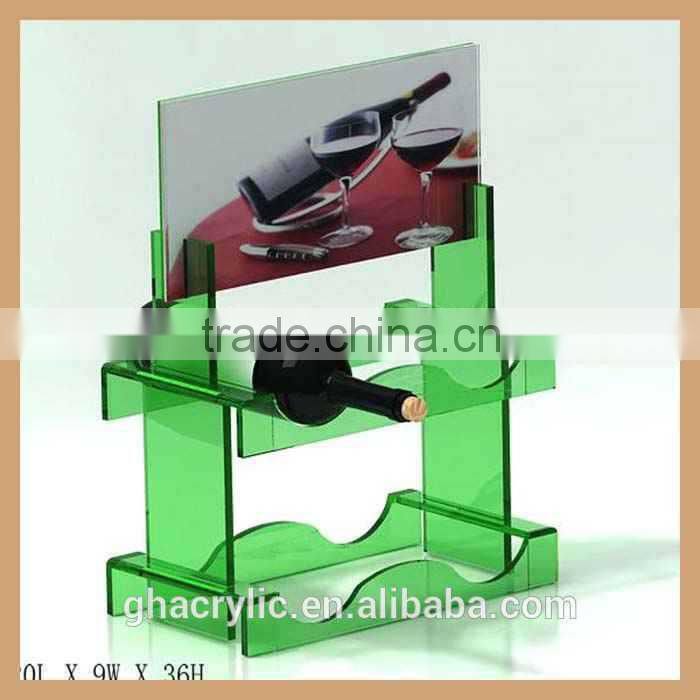 assorted color acrylic wine display rack,plexiglass wine bottle rack