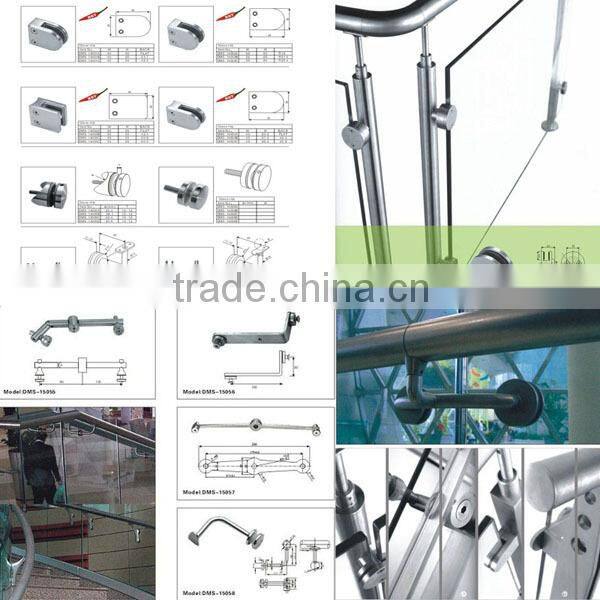 inexpensive glass mounting clamp for stairs