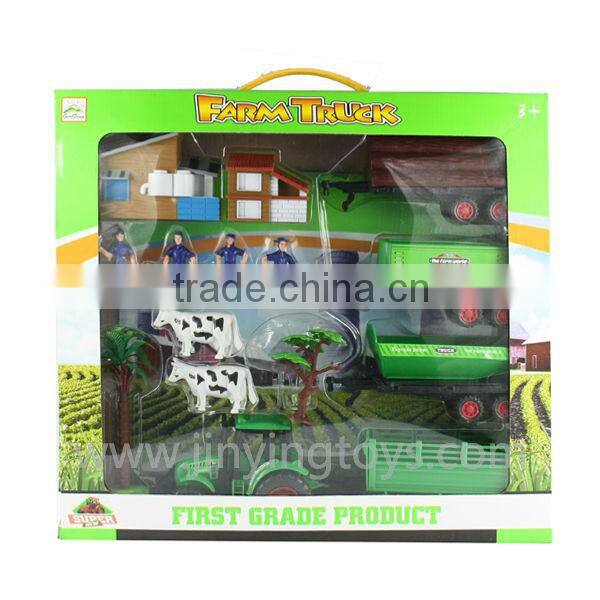 Children toys plastic farm truck for wholesale