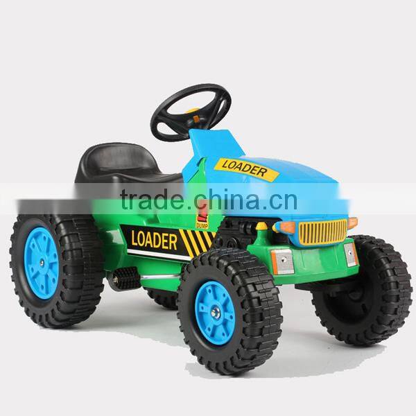 ABS ride on toy excavator style pedal tractor kids car
