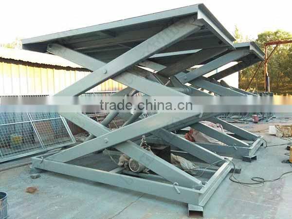 2000kg cheap sale stationary scissor lift home elevator/double scissor car lift