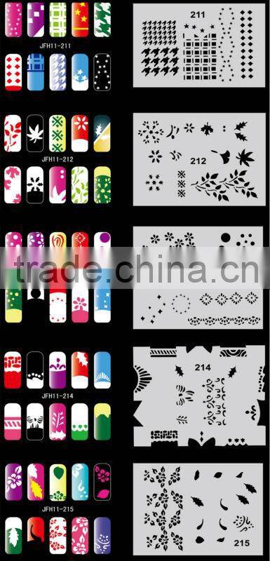 Airbrush Nail Art Stencil Set No.11, 260 Designs