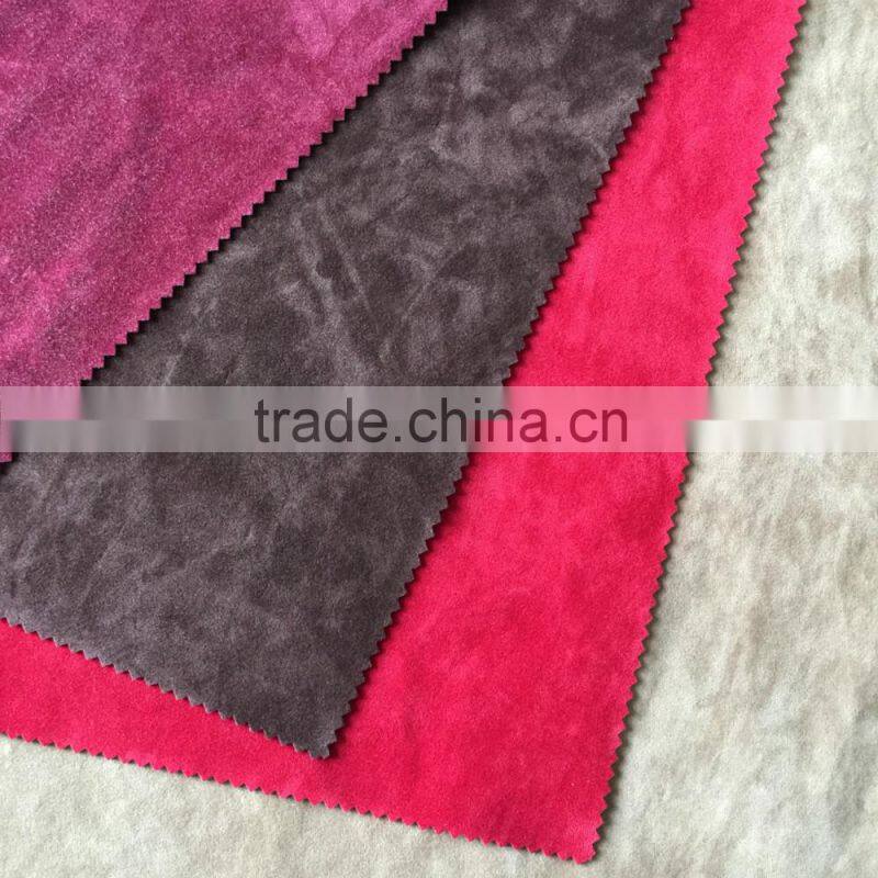 Hot cheap sale double-faced flock fabric use for shoes boots
