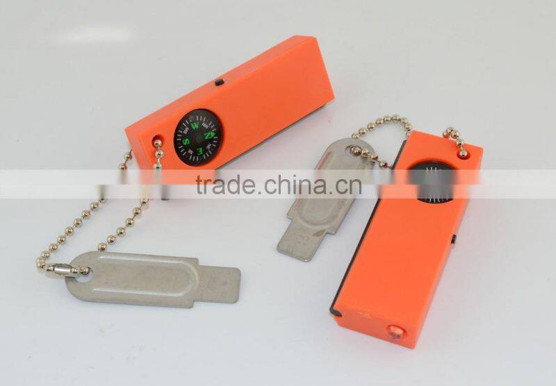 Outdoors Survival Flashlight Flint Fire Starter Scraper Whistle Kits Green Army Outdoor Perfect Partner