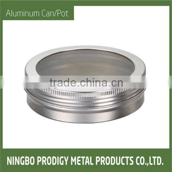 S-silver aluminum cosmetic box with aluminum cap and logo