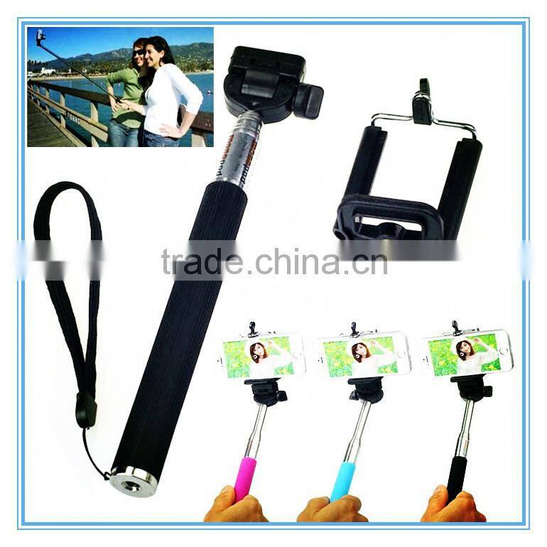 Portable Handheld Self-Timer Monopod for Camera & Phone Telescopic Extendible Selfprotrait Stand Holder for Iphone / Samsung