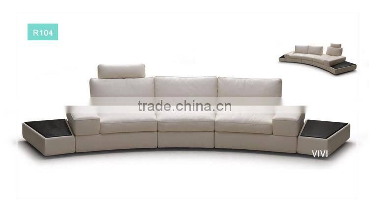 American style R104 with 2 armrest table modern curved sofa