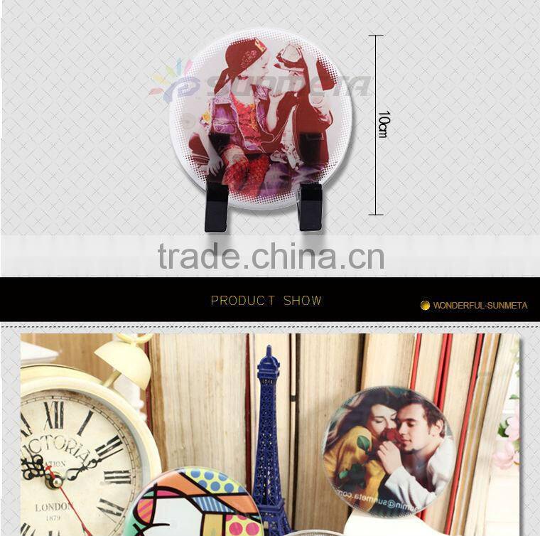 Yiwu Sunmeta factory supply hot sale sublimation round blank glass coasters