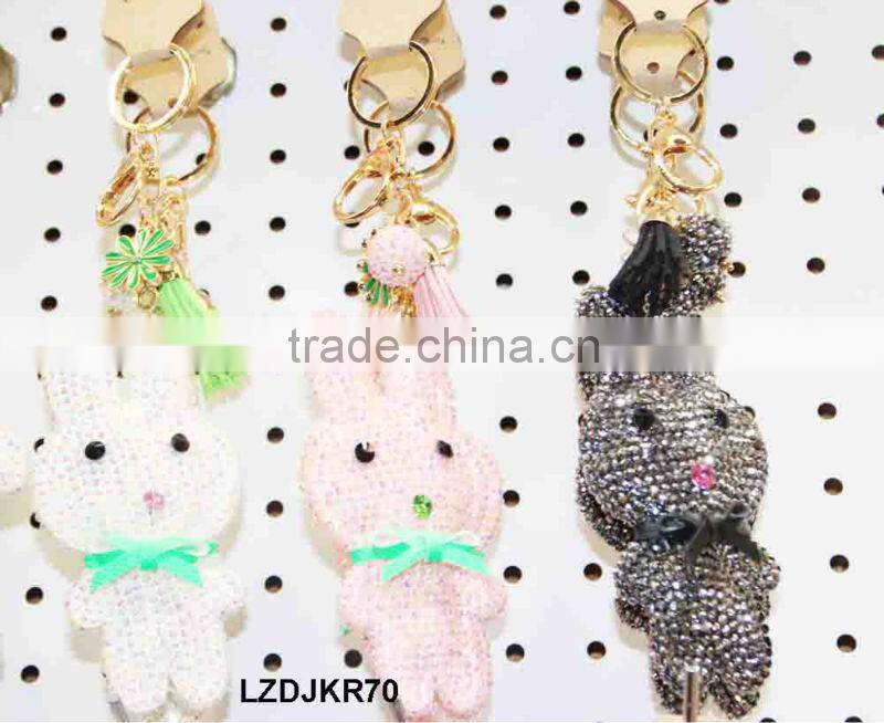 fashion crystal animal shaped keychains LZDJKR49