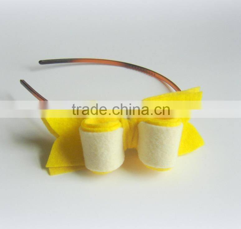 New style felt bow headband for kids,wholesale handmade headbands