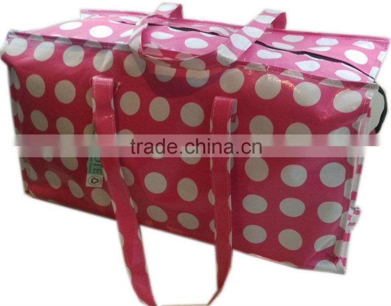 Custmer manufacture pp woven zipper plastic bag with laminated