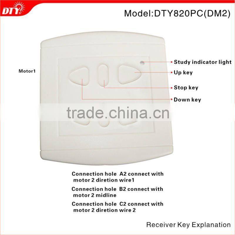 Dual DC tubular motor wireless remote control