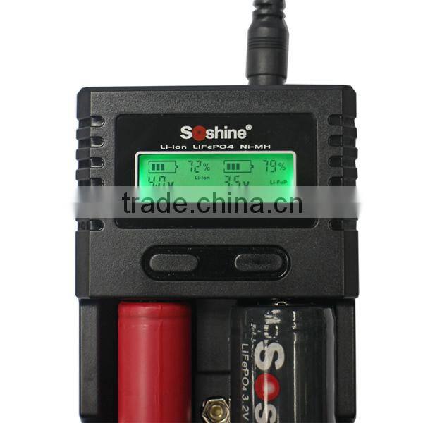 LCD Universal Charger for Li-ion/LiFePO4 26650 18650 9V NiMH C AA AAA intelligent portable battery charger 18650 battery charger