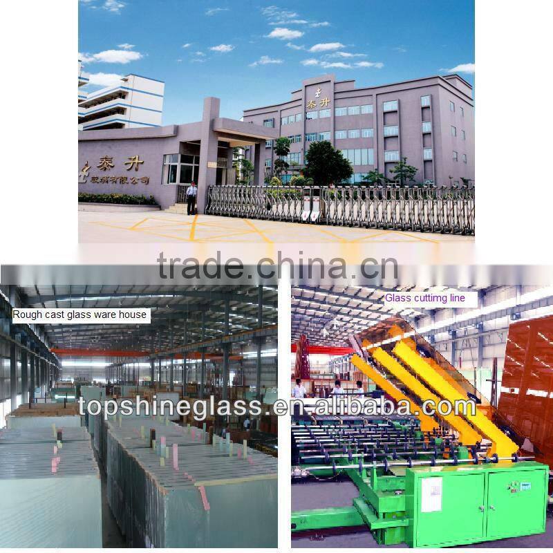 staircase tempered toughen handrail glass with AN/NZS 2208:1996, BS6206, EN12150