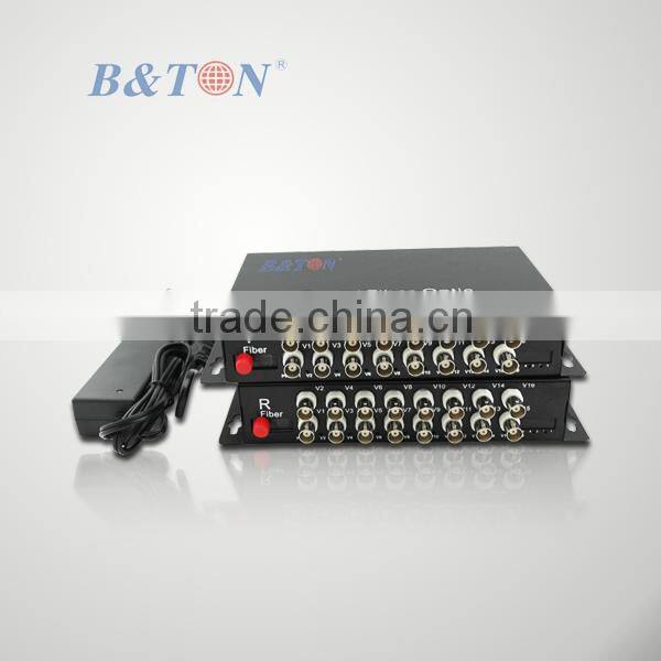 1/2/4/8/16/32 channels digital video audio fiber optical converter for CCTV security