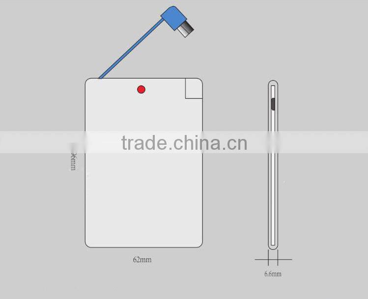 promotional gift customize logo power bank credit card custom