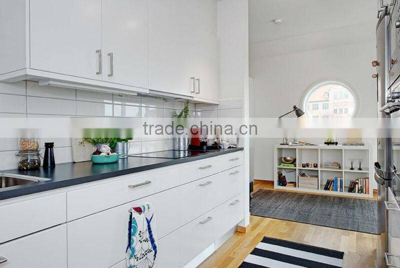 Pure White PVC Coated Customized Kitchen Cabinet/ kitchen furniture