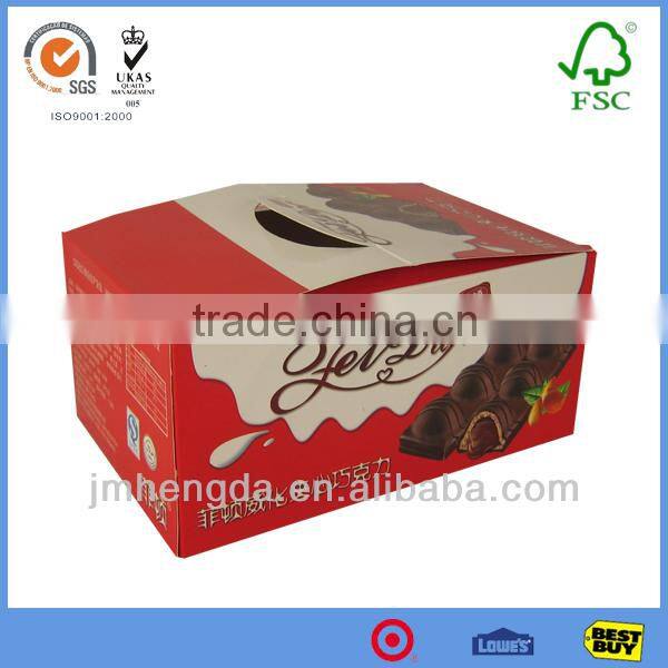 Fashion Useful Supplies Good Quality Cardboard Chocolate Packaging Box