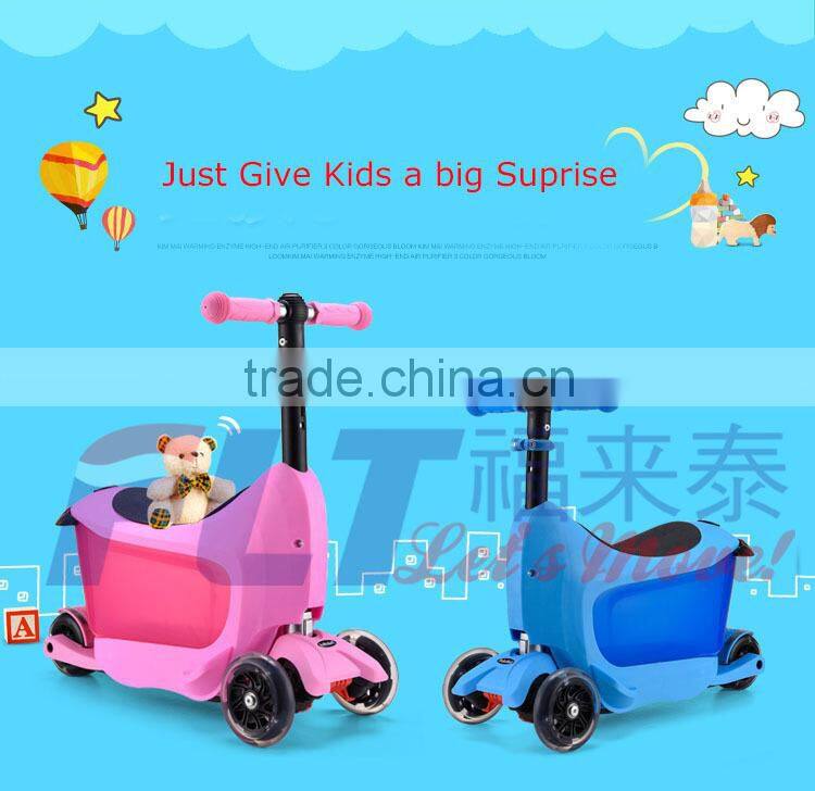 Freestyle new seated assembly 3 in1 scooter for kids with nice bottle holder