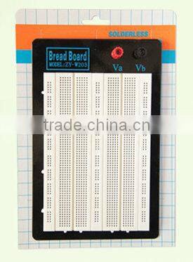 2014 hot sell white ABS metal reed 1580 tie-point testing breadboard universal printing circuit board