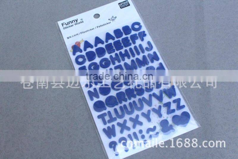 heart felt sticker,animal felt sticker,kids DIY sticker