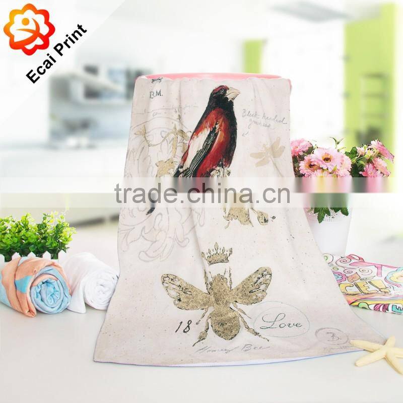 microfibre dye printed creative good color fastness face towel